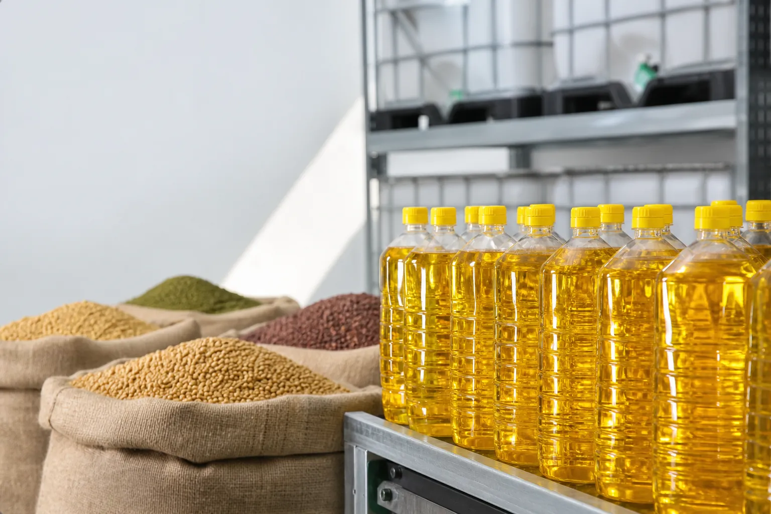 Vighnanashaka Agritech Private Limited: close-up of edible oil distribution and edible oil trading and bulk supply